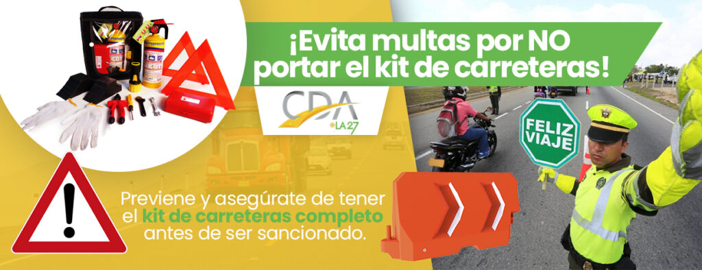Evita multas por no portar kit de carreteras