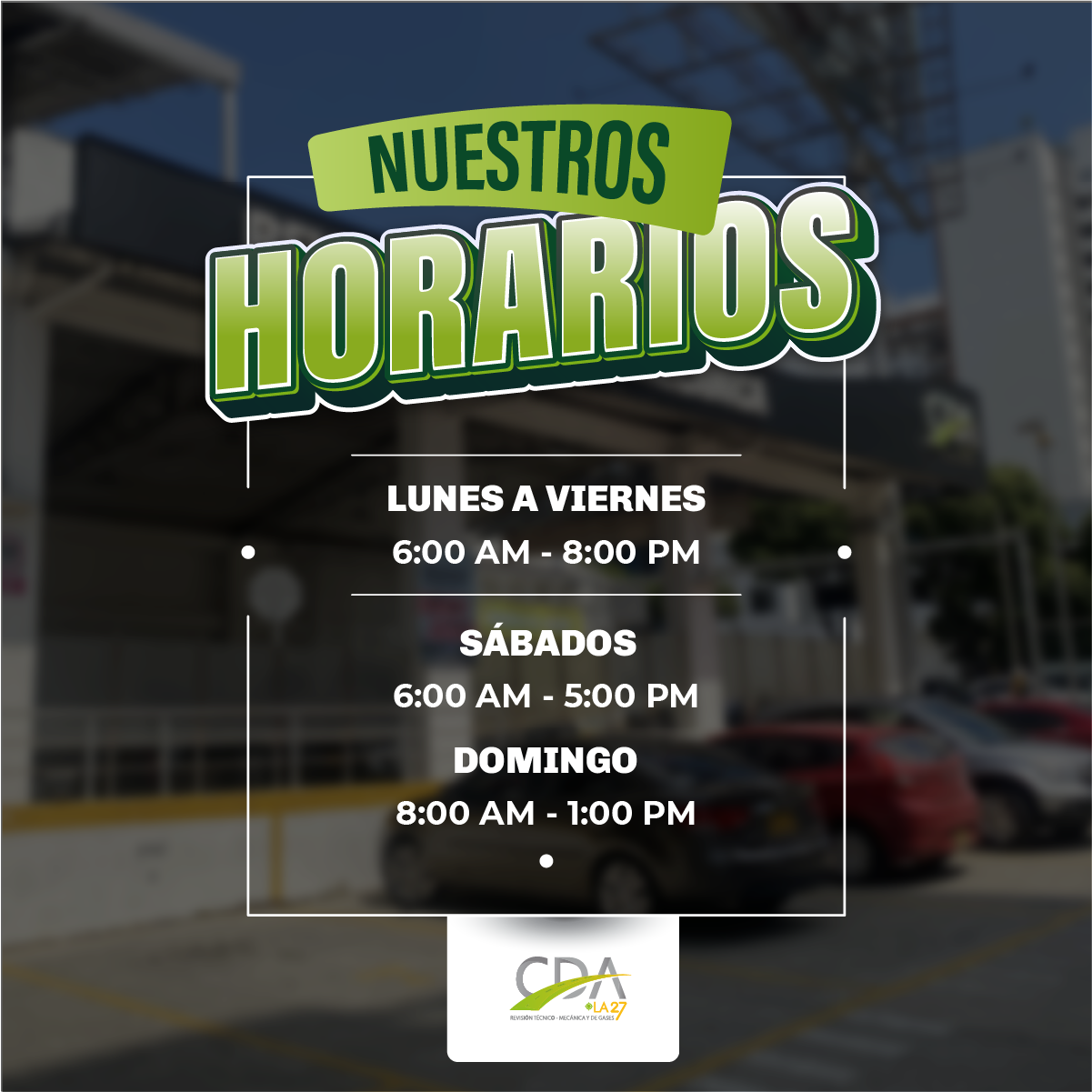 Nuestros horarios final